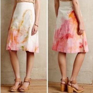 Anthropologie Claire Desjardins Painter's Palette Skirt
